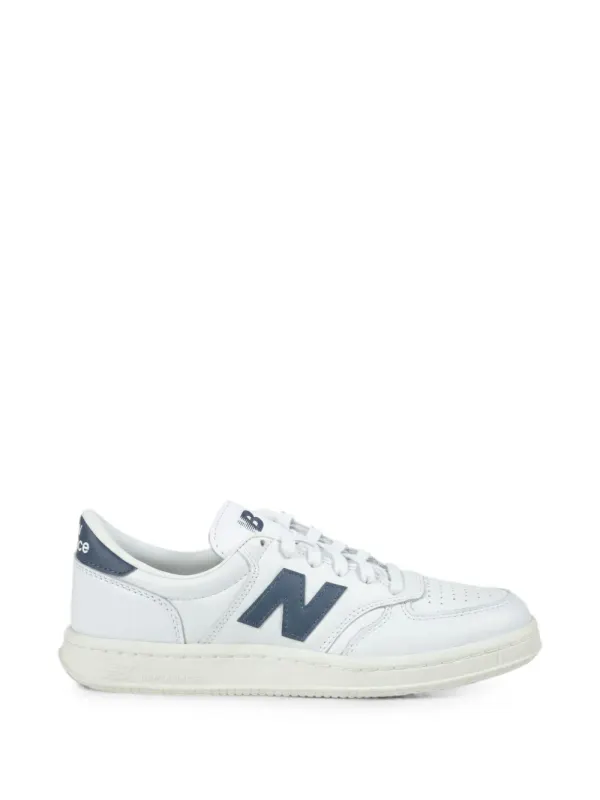 New Balance T500 leren sneakers with geperforeerde details – White (U5002D3WHITEVINTAGEINDIGO)