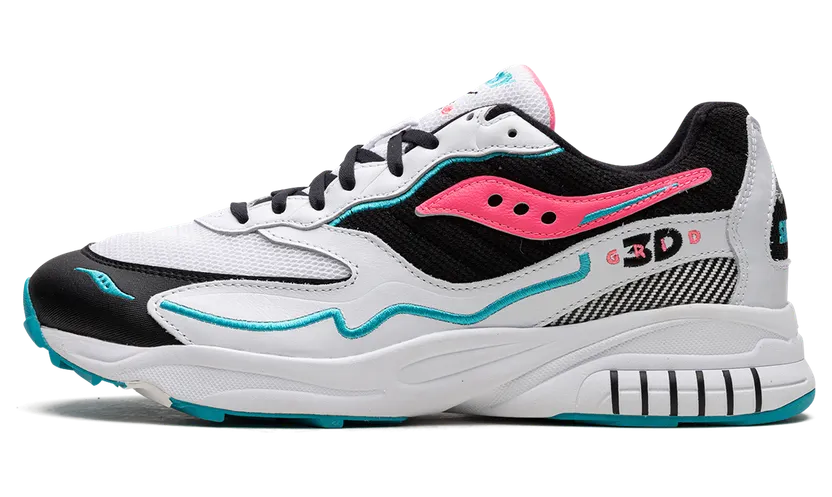 Saucony 3d Grid Hurricane “White Black Pink” (S70646-4)