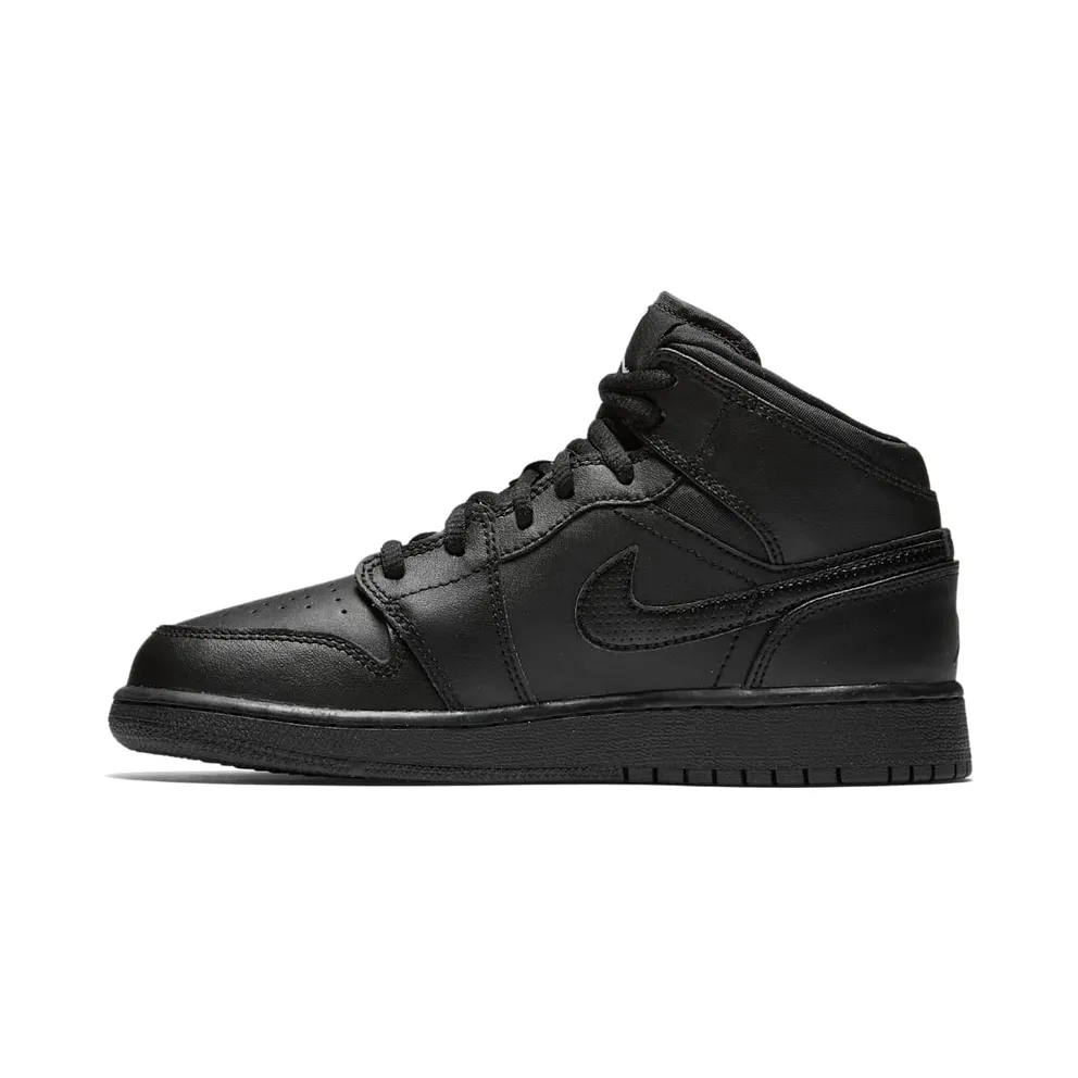 Jordan 1 Retro Mid Black 2016 (GS) (554725-044)