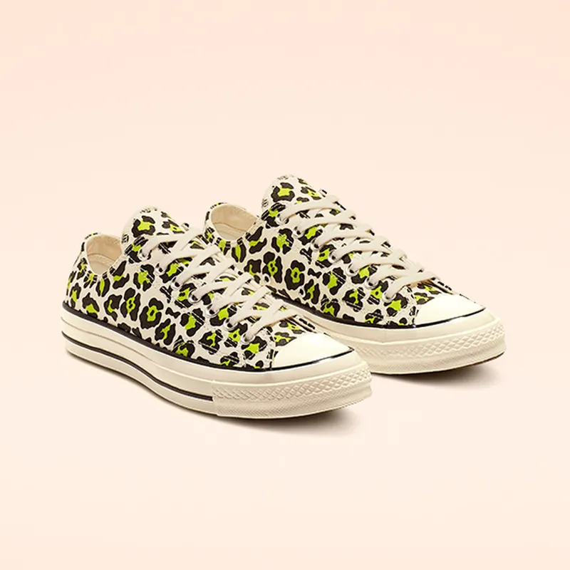 Converse Chuck Taylor All Star 70 Ox Leopard White Bold Lime (164410C)
