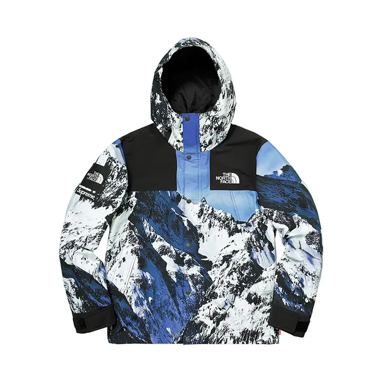 Supreme x The North Face Mountain TNF Parka Blue White (FW17) (TNF-MTN-FW17)