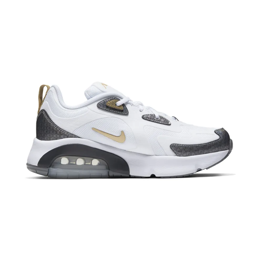 Nike Air Max 200 White Metallic Gold (GS) White/Cool Grey/Anthracite (CQ4009-100)