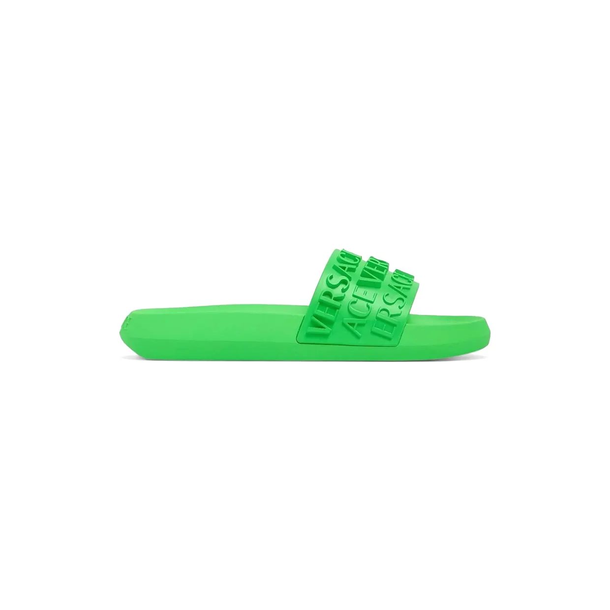 Versace Allover Logo Slides Bright Green (1008730 1A07015 1GE90)