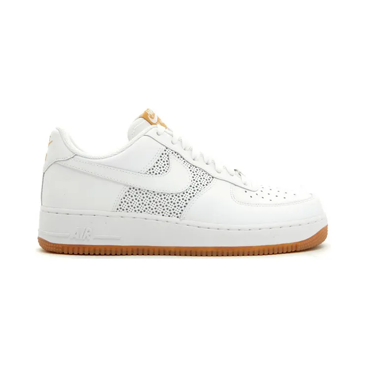Nike Air Force 1 Low Perforated Sidepanels “White / Gum Medium Brown” (315122-992)