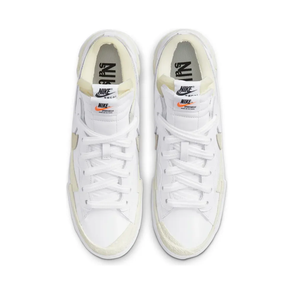 Nike x Sacai Blazer Low White Patent Leather (DM6443-100)