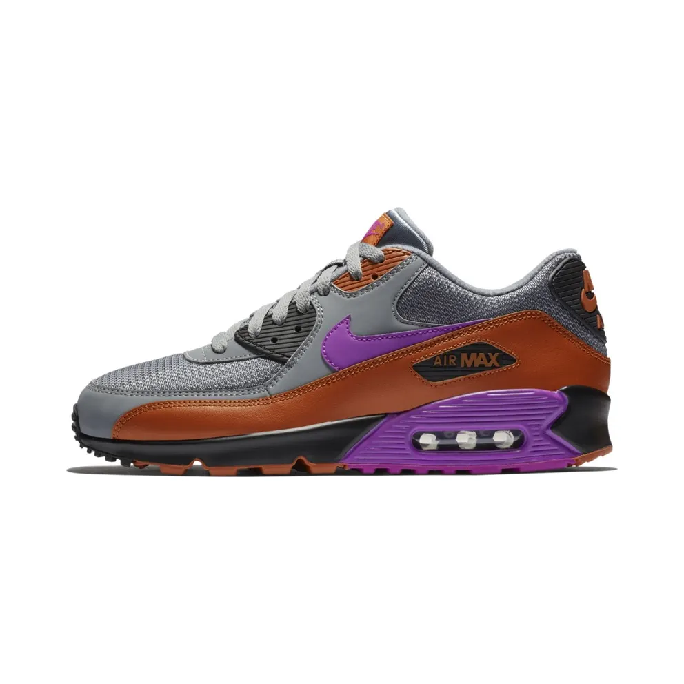 Nike Air Max 90 Cool Grey Dark Russet Cool Grey/Dark Russet-Black-Vivid Purple (AJ1285-013)