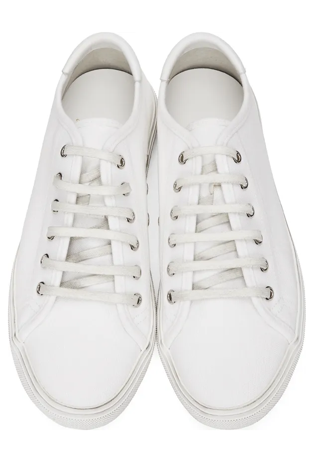 Saint Laurent Black Canvas Malibu Sneakers (606408GUZ20) (5)