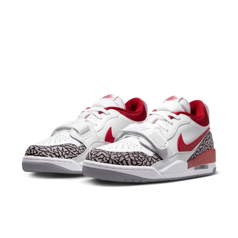 Jordan Legacy 312 Low White Cement Gym Red (FQ7827-106)