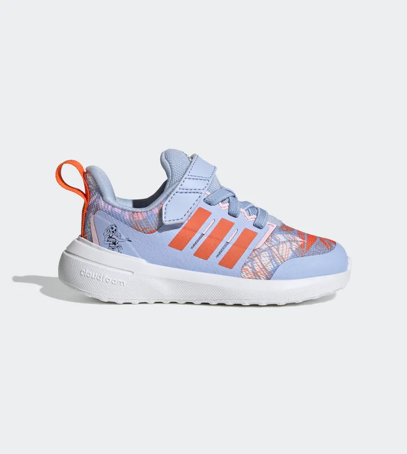 adidas adidas x Disney FortaRun 2.0 Moana Cloudfoam met Elastische Veters en Klittenband Blue Dawn / Semi Impact Orange / Clear Pink (HP8998)
