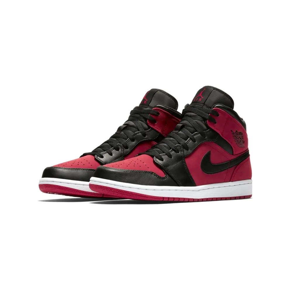 Jordan 1 Mid Gym Red Black (GS) Gym Red/Black-White (554725-610)