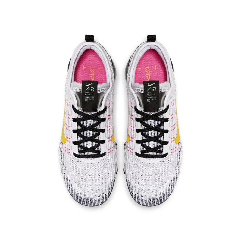 Nike Air VaporMax Flyknit 3 White Dynamic Yellow (GS) White/Hyper Turquoise/Pink Blast (BQ5238-102)