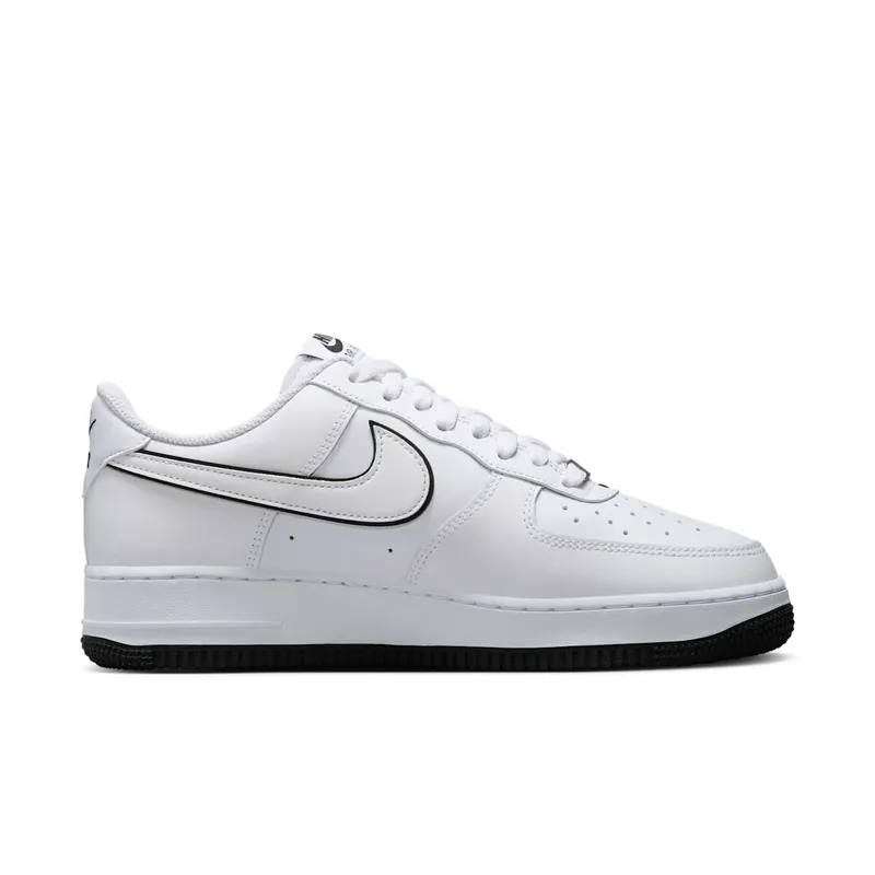 Nike Air Force 1 ’07 Low White Black Outline Swoosh (DV0788-103)