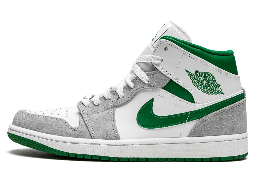 Air Jordan 1 Mid SE White Pine Green Smoke Grey (GS) (DC7248-103)