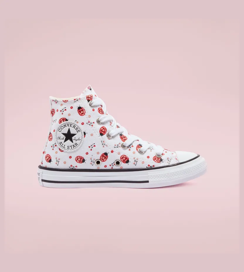 Converse Flowery Bugs Chuck Taylor All Star High Top Wit/rood/zwart (671289C)