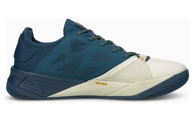 Puma x FIRST MILE Accelerate Turbo Nitro handbalschoenen Blauw/Geel (106670-01)
