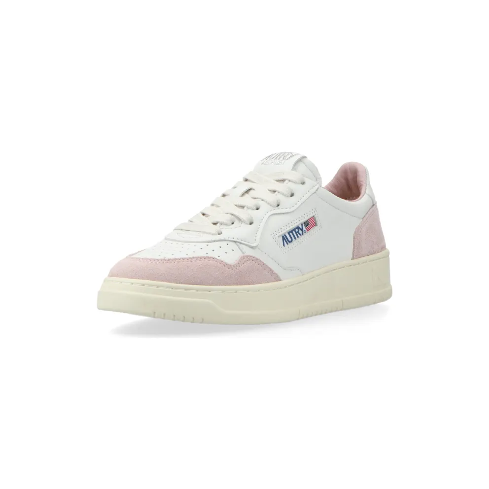 Autry Medalist Low W (goat / suede white / powder) – AULWGS36