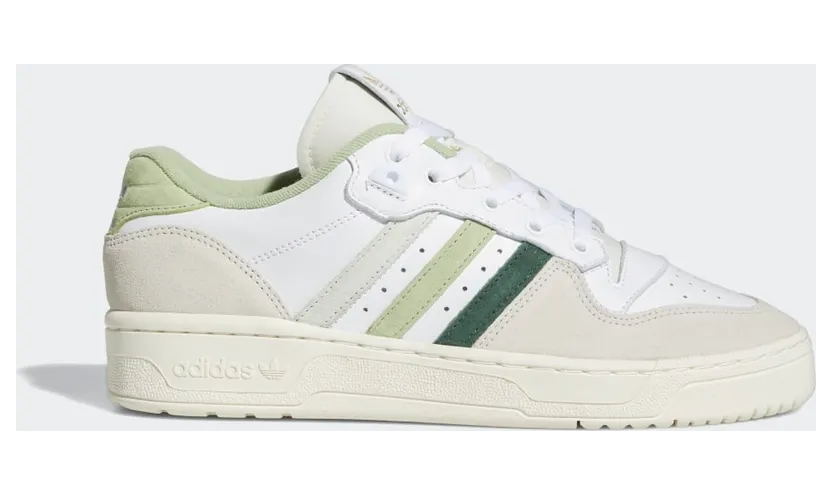 adidas Rivalry Low Schuh Cloud White / Linen Green / Magic Lime (GX7081)