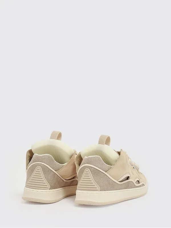 Lanvin Canvas and Suede Sneakers Beige (N30329CP82) (2)