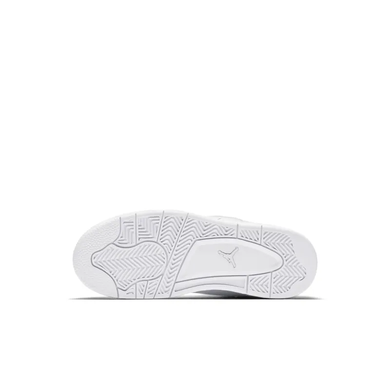 Jordan 4 Retro Pure Money 2017 (PS) White/Metallic Silver-Pure Platinum (308499-100)