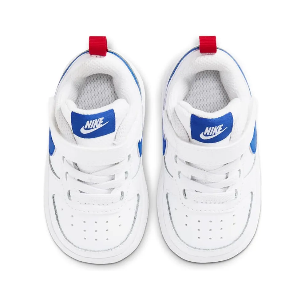 Nike Court Borough Low 2 White Pacific Blue (TD) White/University Red/Gum Light Brown (BQ5453-109)