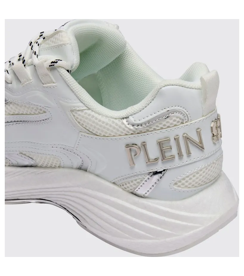 Plein Sport Pegasus Project Mesh And Patent Leather Sneakers White (FAESUSC0848STE003N01) (3)