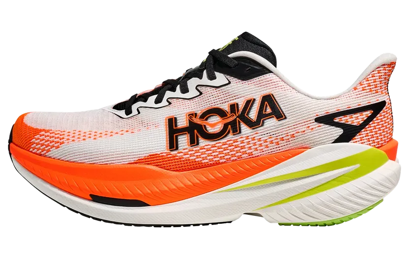 Hoka Mach X 3 “White / Neon Tangerine” (1168720-WNG)