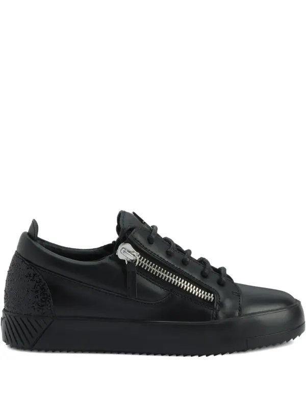 Giuseppe Zanotti Gail low-top sneakers with glitters and ritsdetail – Black (RW50018H01)