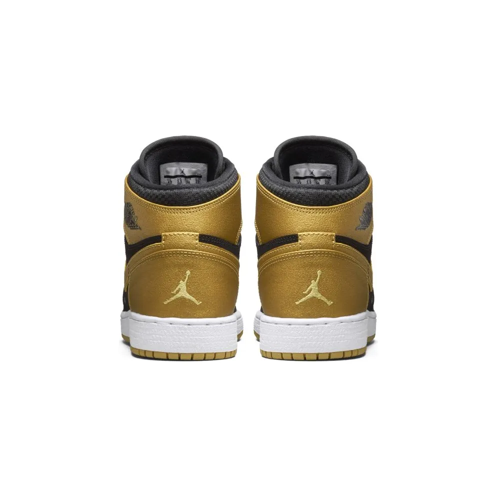 Jordan 1 Retro Melo (GS) Black/Metallic Gold-White (705300-026)