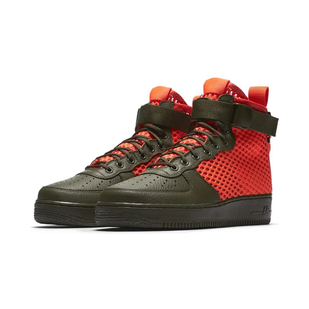 Nike SF Air Force 1 Mid Cargo Khaki Total Crimson Cargo Khaki/Total Crimson-Cargo Khaki (AA7345-300)