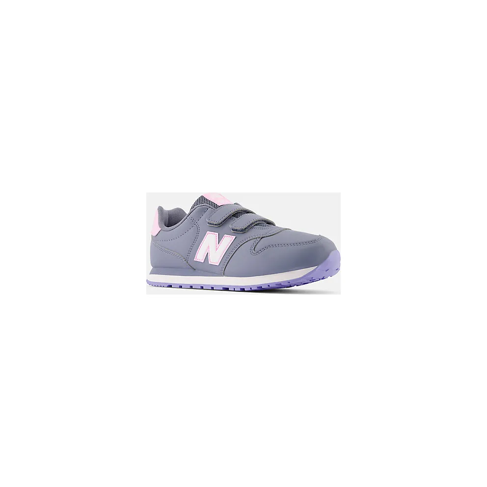 NEW BALANCE 500 Hook & Loop “Arctic Grey / Orbit Pink” (GV500BC1)