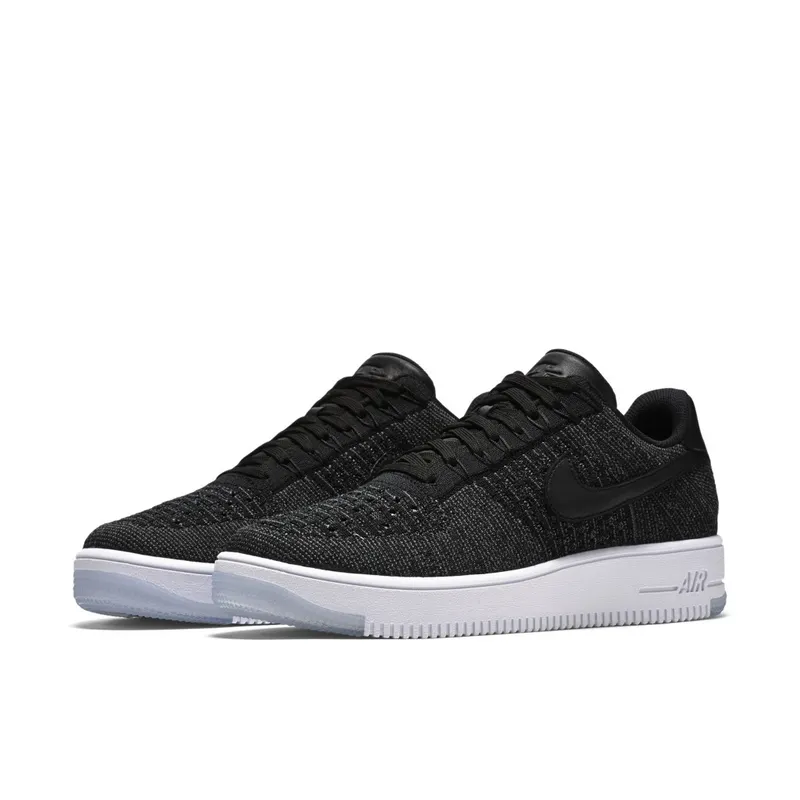 Nike  Air Force 1 Flyknit Low Black White Black/Dark Grey/White (817419-004)