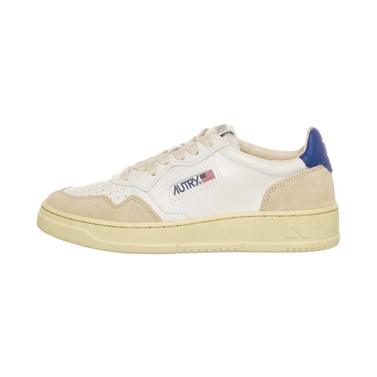 Autry Medalist Low Leather / Suede White / Princess Blue (AULWLS49)