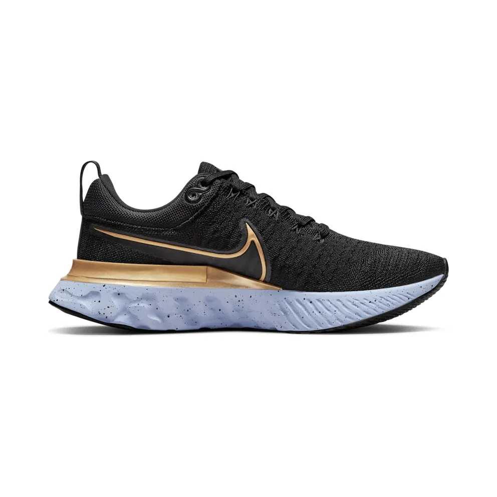 Nike React Infinity Run Flyknit 2 Black Metallic Gold (CT2423-009)