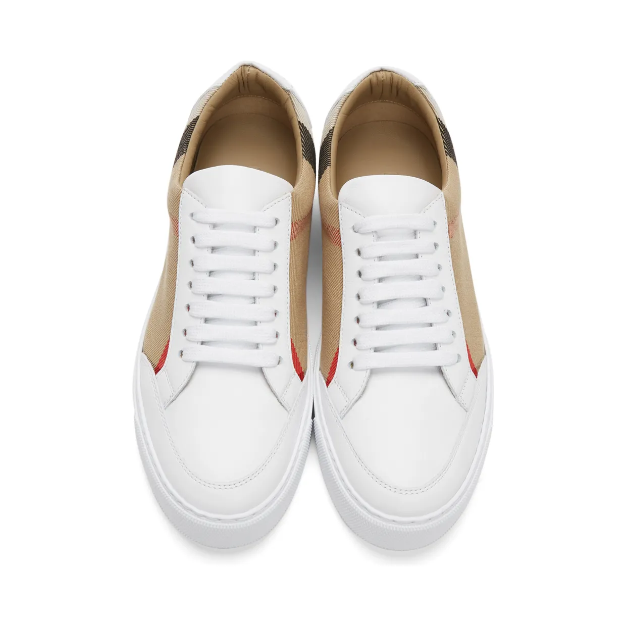 Burberry House Check Sneakers Archive Beige White (W) (8024326) (5)
