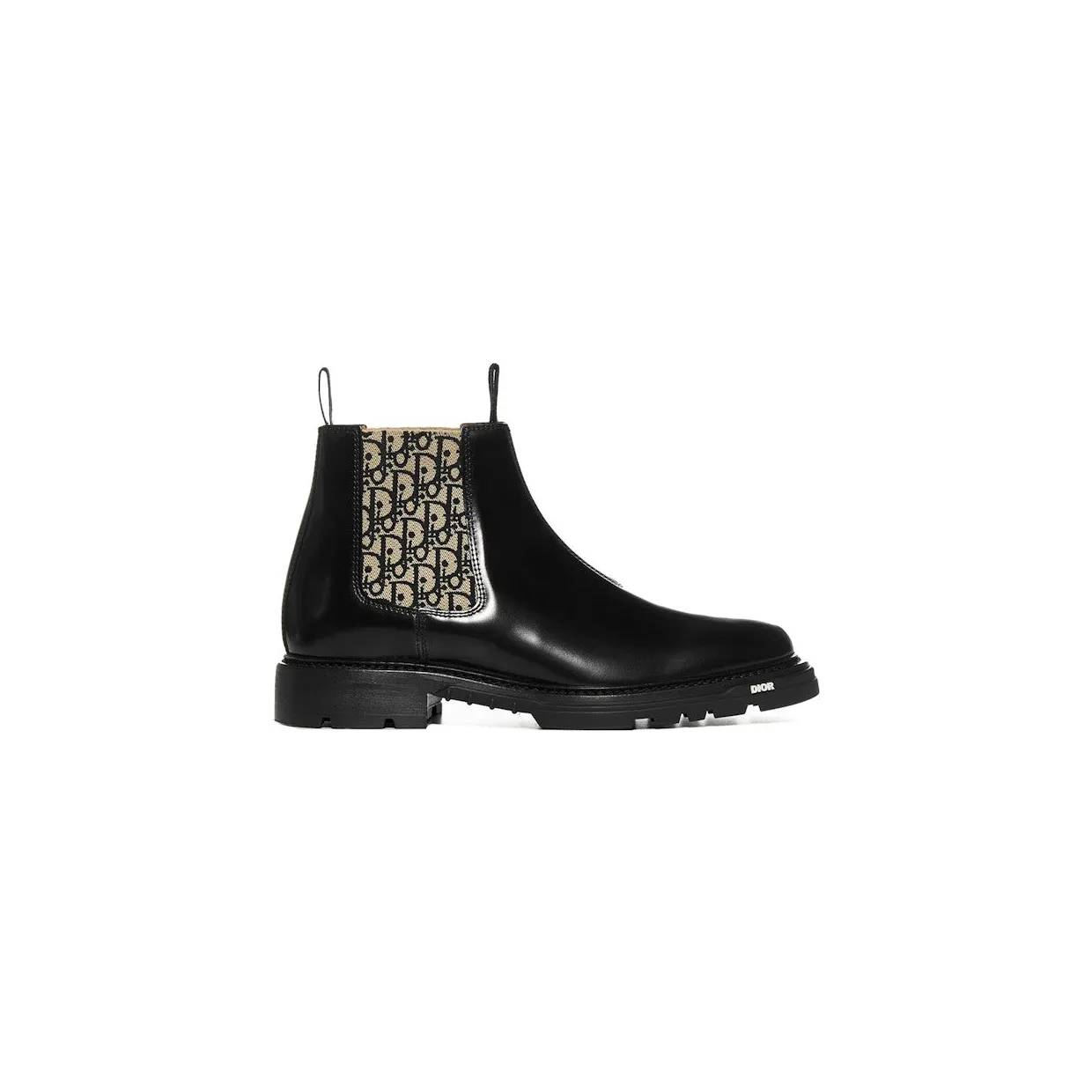 Dior Explorer Chelsea Boots Black Beige Oblique (3BO251ZJQ)
