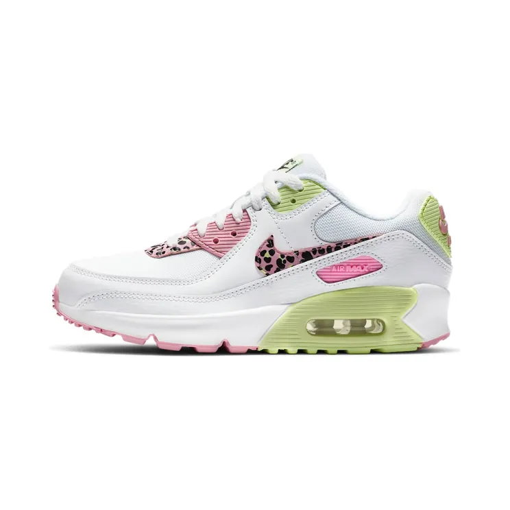 Nike Air Max 90 “White / Pink Rise / Barely Volt” (DA4675-100)