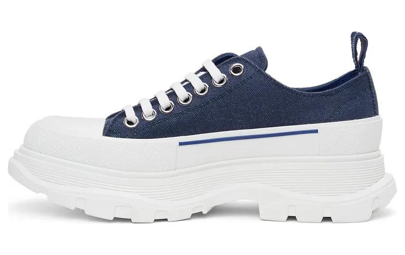 Alexander McQueen Indigo Denim Tread Slick Sneakers (604257W4PD1) (3)