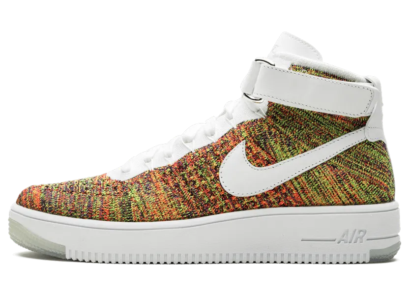 Nike Air Force 1 Mid Flyknit Multi-Color White