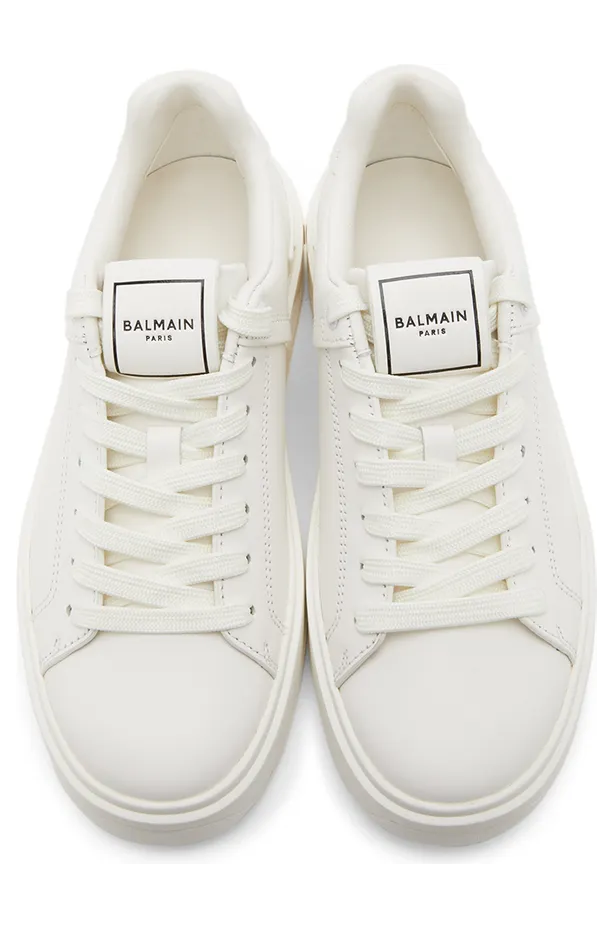 Balmain White B-Court Sneakers (VN1C580LSCL) (5)