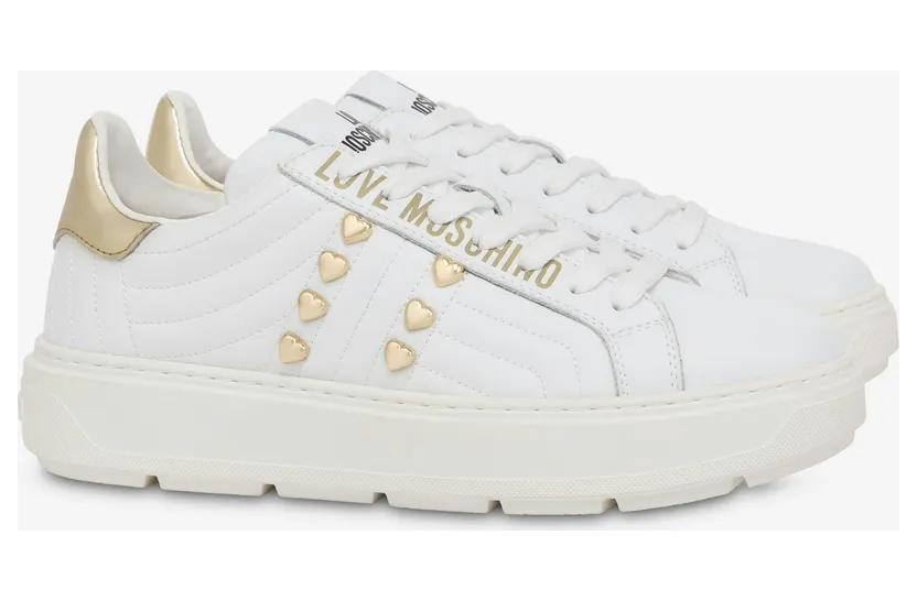 Moschino Sneakers Aus Nappaleder Heart Studs (POLJA15214G1IIE210A)