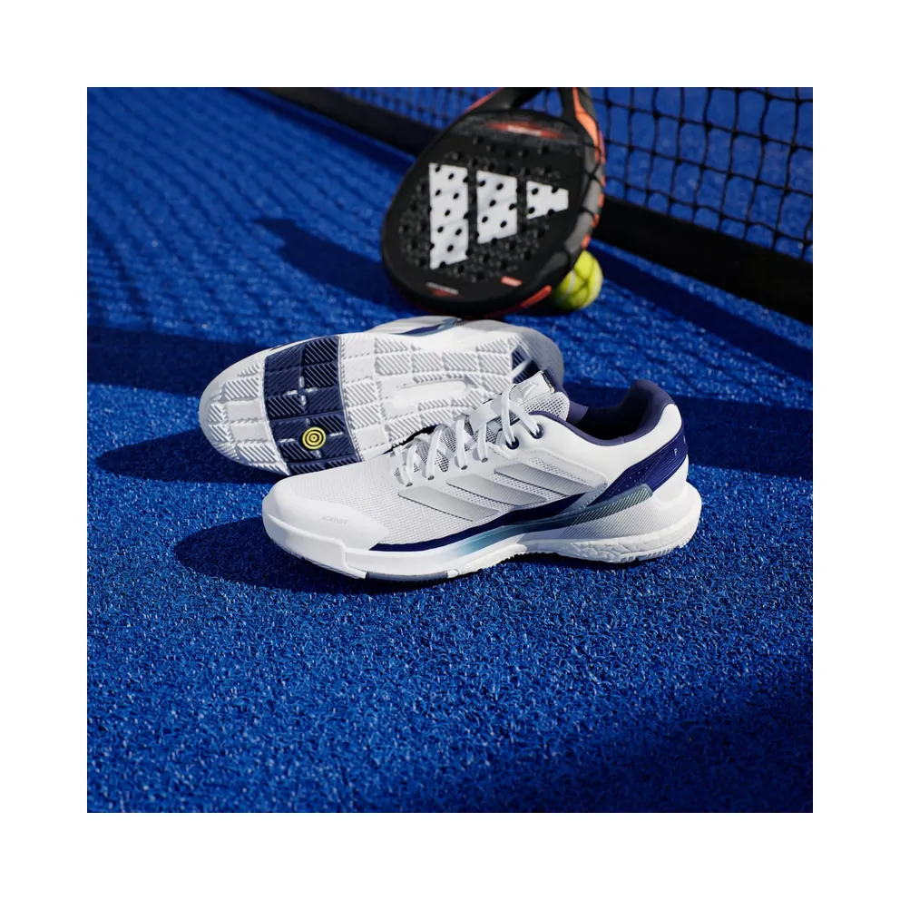 Adidas Crazyquick BOOST Padel Cloud White / Silver Metallic / Dark Blue (JR2124)