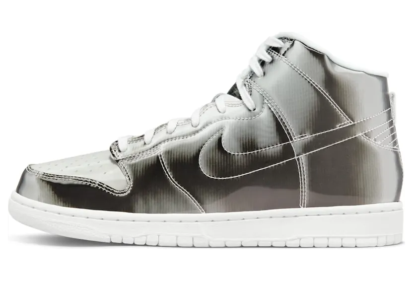 Nike x CLOT Dunk High Flux – “Metallic Silver / White” (DH4444-900)