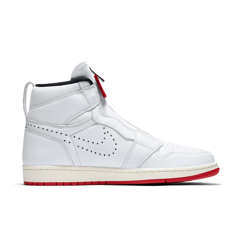 Jordan 1 Retro High Zip White University Red White/Black-Sail-University Red (AR4833-100)