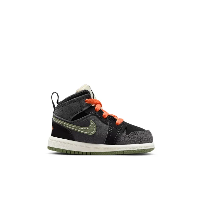 Jordan 1 Mid SE Craft Anthracite Black Bright Mandarin Sky J Light Olive (FD9093-003)
