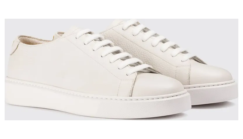 Doucal’s Tumbled Leather Sneakers White (DU3539ALEXUY225EW00)