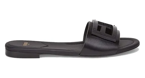 Fendi by Marc Jacobs Baguette Slides Black Leather (8R8136AE7TF0ABB)