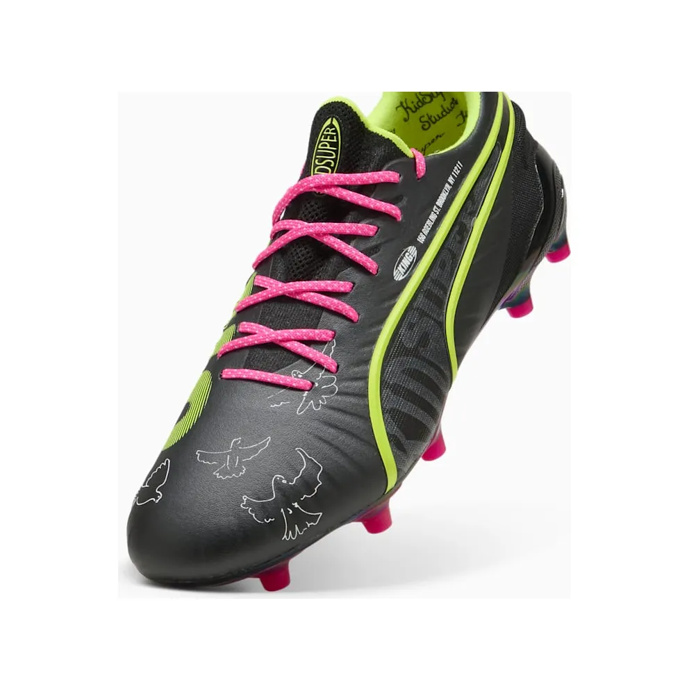 Puma King Ultimate FG/AG “KidSuper Black Electric Lime” (108437-01)