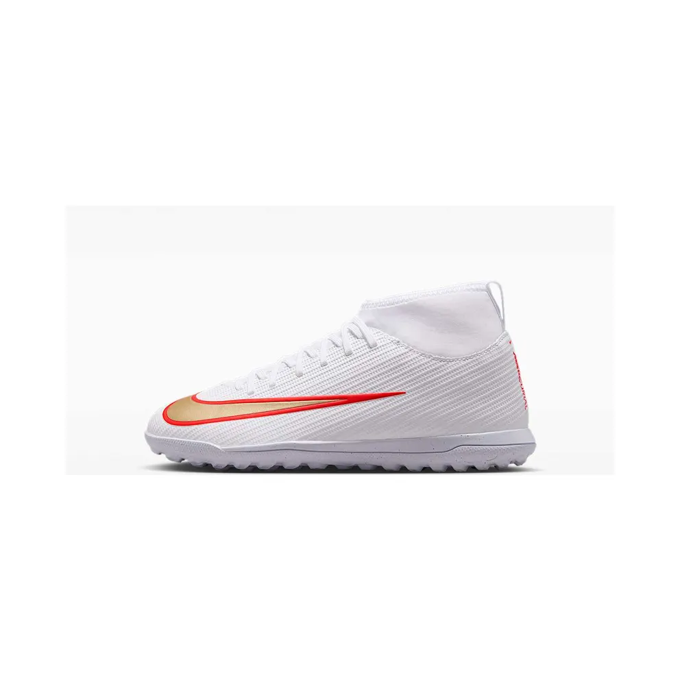 Nike Jr. Mercurial Superfly 11 Club ‘ Multi-Ground High-Top “White/Bright Crimson/Blur” (IO1554-100)