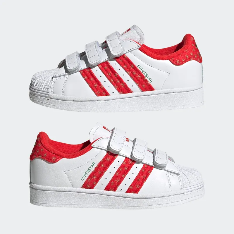 Adidas Superstar Cloud White / Vivid Red / Gold Metallic (IE4093)