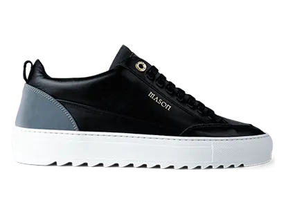 Mason Garments Tia Leather/Suede/Reflective Black/Asfalto/Cement Schwarz (FW20-24D)